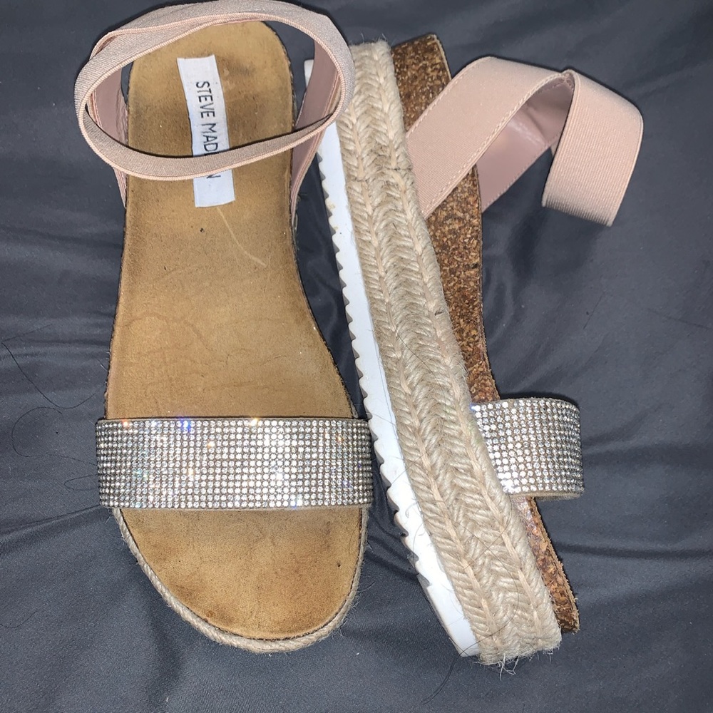 Steve Madden Rhinestone Platform Sandals